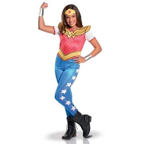 Déguisement Wonder Woman Super Hero Girls Fille 5/6 Ans Jaune I-620743m