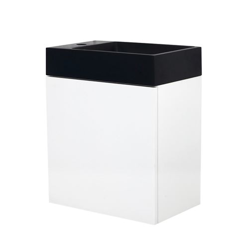 Meuble lave-mains à suspendre design Java - L. 40 x H. 48 cm - Blanc