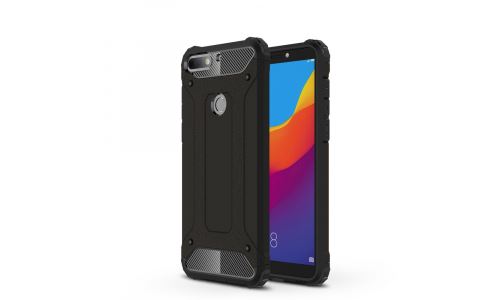 Coque Hybride pour Huawei Y7-2018 coloris noir