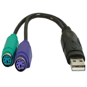 Adaptateur Souris PS/2 Vers USB - Connecteur PS/2 Femelle Vers USB A Mâle - Pour Utiliser Souris Ancienne Sur Port USB