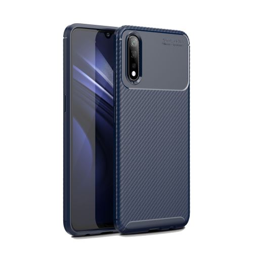 Coque en TPU fibre de carbone anti-chutte bleu pour votre Vivo iQOO Neo