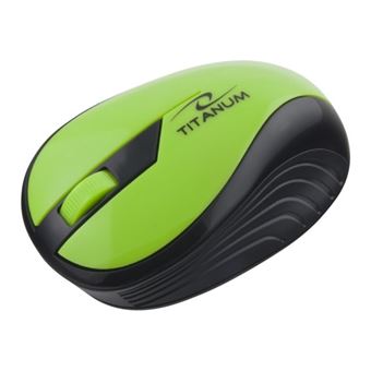 Titanum Rainbow 3D - Souris - optique - 3 boutons - sans fil - 2.4 GHz - récepteur sans fil USB - vert - 1