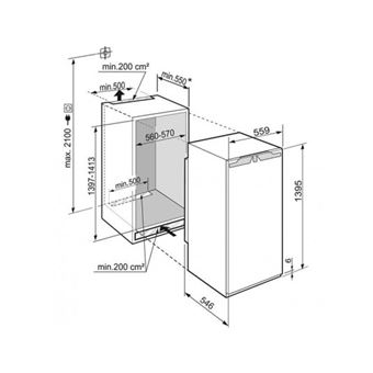 Réfrigérateur 1 porte 190L Froid Brassé LIEBHERR 55.9cm D, IRBD4521-20