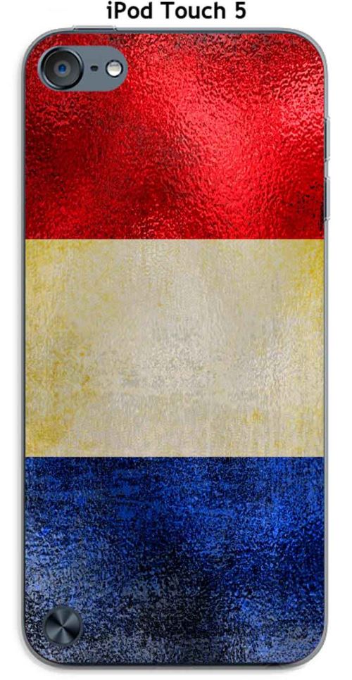 Coque Apple iPod Touch 5 design Drapeau France vintage effet Métallisé