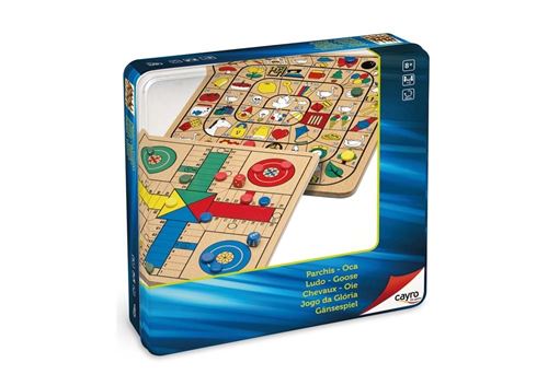 Cayro juguetes sl - 752 - jeu de société - jeux 2x1 - oie et parchis