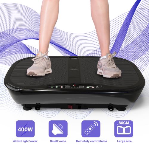 Citysports Plateforme Oscillante & Vibrante Technologie de Vibrations à Bascule 3D, Puissance Moteur 2X400W Max