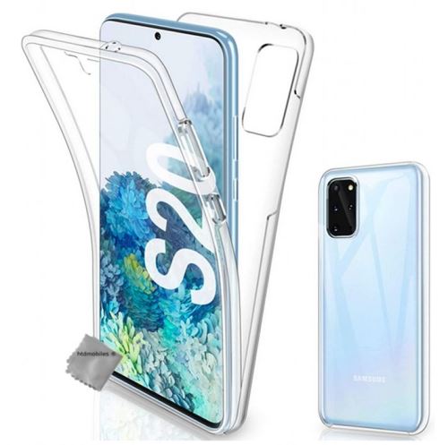 Coque silicone gel fine 360 integrale (avant et arriere) pour Samsung Galaxy S20 avec film ecran - TRANSPARENT