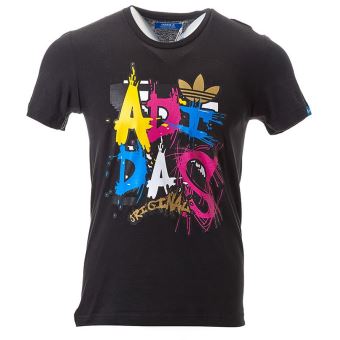 tee shirt adidas rose et noir