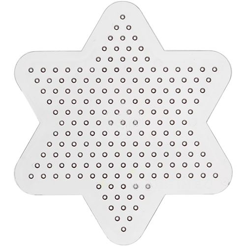 Creotime plaque inférieure perles de repassage étoile transparente 10 cm