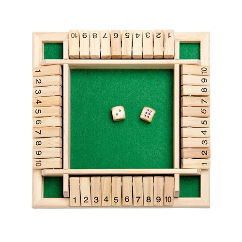 Jeu de dés de plateau de pub traditionnel 4 joueurs,10 numéros - Vert