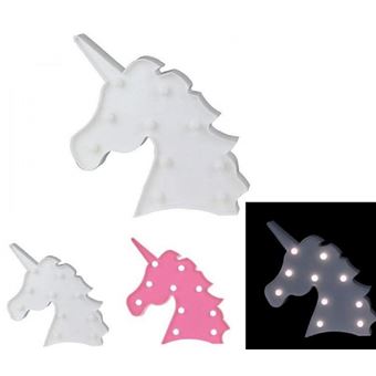 Lampe Licorne 10 Led 25 5 X 23 Cm A Poser Ou Accrocher Deco