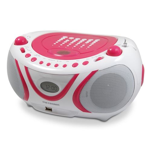 Metronic Radio CD-MP3 Pop Pink - Boombox