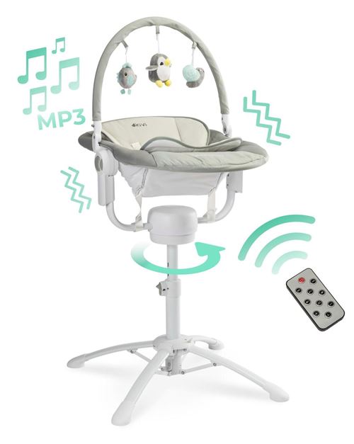 109 98 Sur Kimmi Chaise Haute Evolutive 3en1 Transat Balancelle Bebe Enfant Des La Naissance Dossier Inclinable Musique Vibrations Gris Autre Mobilier Bebe Achat Prix Fnac