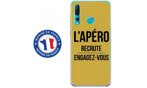 Coque souple pour Huawei P Smart (2019) avec impression Motifs l'apéro recrute or