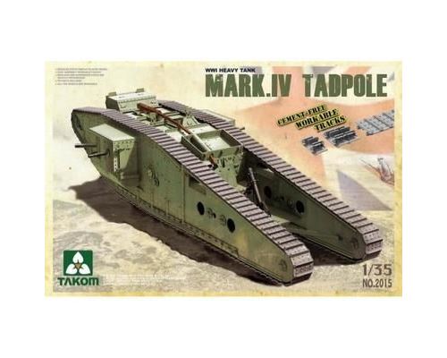 TAK02015 - Takom 1:35 - British Mk IV Male 'Tadpole' with workable tracks and wheels - Model Kit plastique