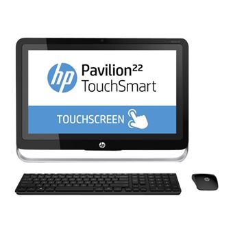 HP Pavilion TouchSmart 22-h030nf - Tout-en-un A4 5000 - RAM 8 Go - HDD 2 To - DVD SuperMulti - Radeon HD 8330 - Gigabit Ethernet - Win 8.1 64-bit - moniteur : LED 21.5" 1920 x 1080 (Full HD) Multi-touch - 1