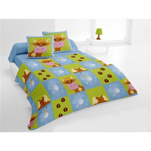 Parure de lit 4 pièces Pâturage - 240 x 300 - 100% coton