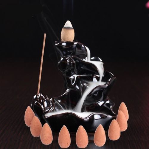 Céramique Reverse Encen Brûleur Encensoir Cassolette Support Decor + 10x Encens