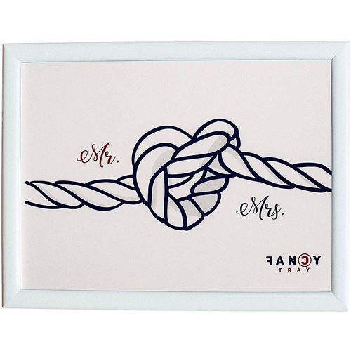 FANCY-TRAY MR. & MRS. Bureau d'ordinateur Portable, Bac de Douche Rembourré, Table de Travail