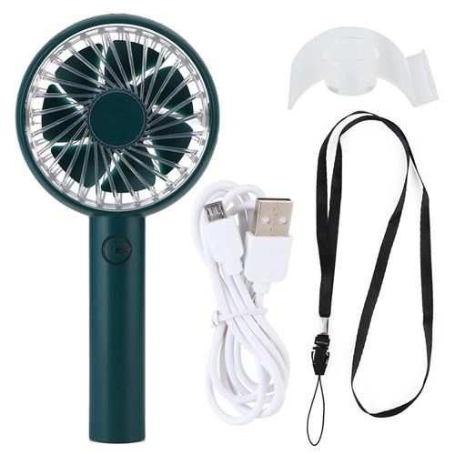 Générique Vert Mini Ventilateur De Bureau Ventilateur De Refroidissement Rechargeable Usb ( Foncé)