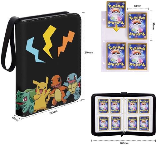 11€12 sur Albums de rangement de cartes Pokémon pour enfant, cadeau, cahier  de collection, sac, nouveauté, peut contenir 200 pièces - Casque audio -  Achat & prix