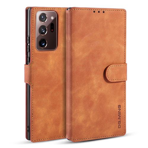 Etui Samsung Portefeuille Marron pour Samsung Galaxy Note 20 Ultra - Smart Stand
