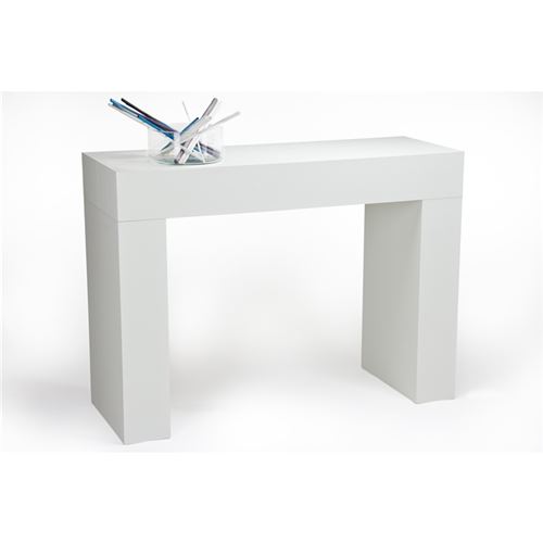 Mobilifiver Table console, Evolution, Frêne blanc, 110 x 40 x 80 cm, Mélaminé, Made in Italy