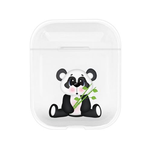 Coque en TPU modèle de dessin animé rigide panda triste pour votre Apple AirPods (2019)/(2016)