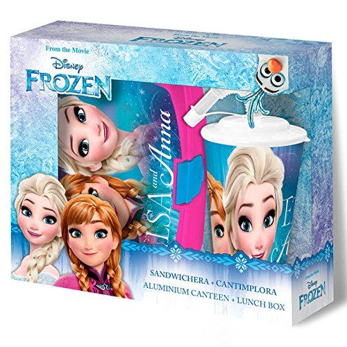 Disney - la Reine des Neiges Set Boîte Sandwich+ Verre de Tige, WD19507