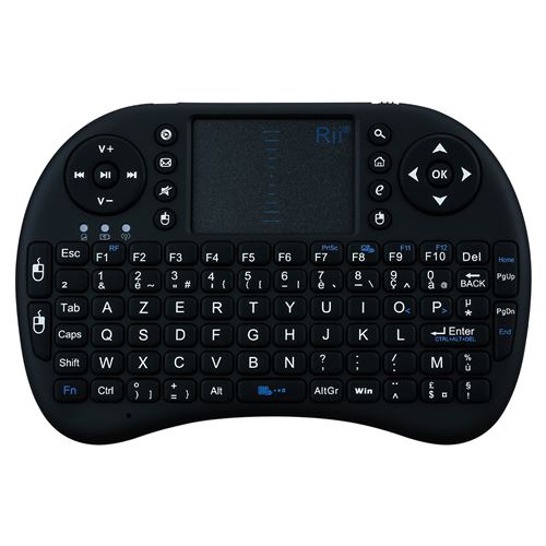 Mini clavier Bluetooth pour ZTE BLADE V7 LITE Smartphone Sans Fil AZERTY Rechargeable (NOIR)