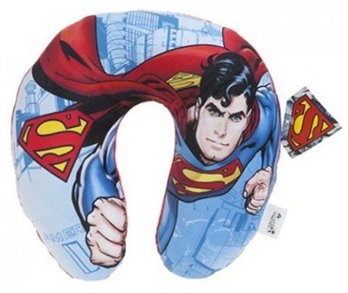 DC Comics coussin de cou Superman 28 x 30 cm bleu/rouge