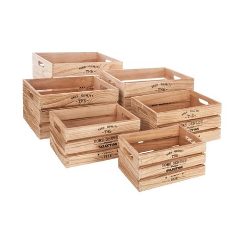 Generique Marron Lot De 6 Caisses Cagettes - Image 3