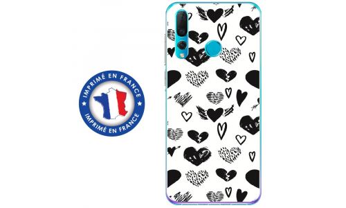 Coque souple pour Huawei P Smart (2019) avec impression Motifs Love coeur 1