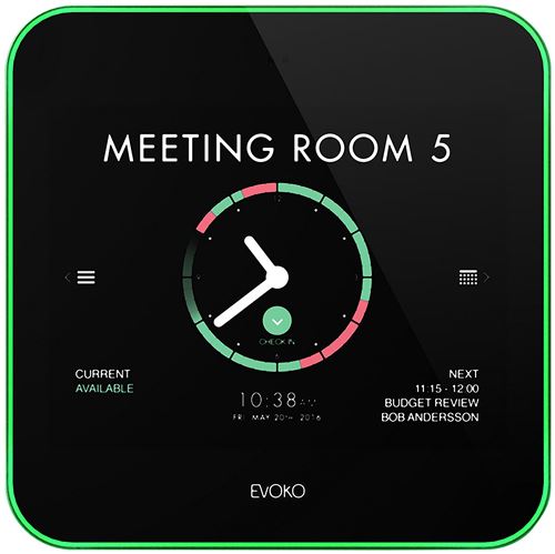 Evoko Liso Raummanager digitales Türschild 8 Zoll (20,32 cm)
