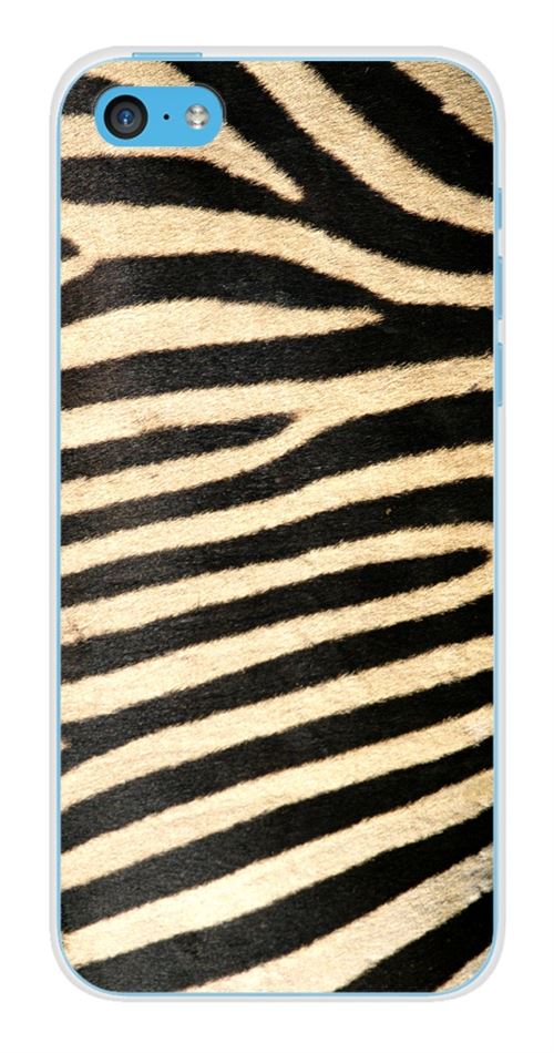 Coque en silicone imprimée compatible Apple iPhone 5C Zèbre