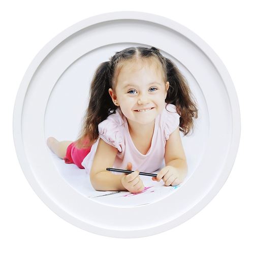 Deknudt Frames S67YK1 Cadre Photo avec passe Partout Format Bois Blanc 28,5 x 28,5 x 5 cm