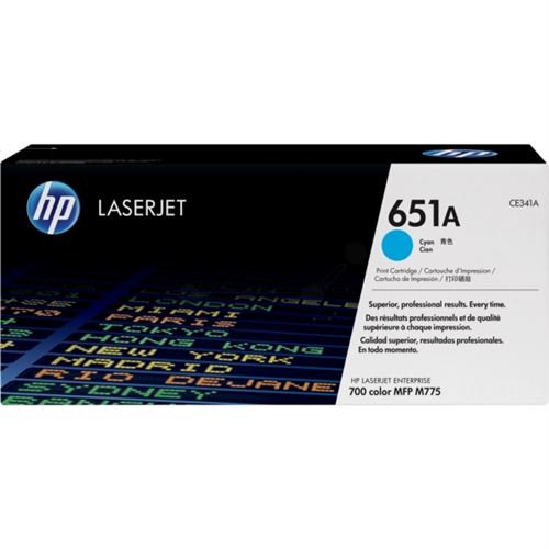 HP 651A - cyan - originale - LaserJet - cartouche de toner (CE341A)
