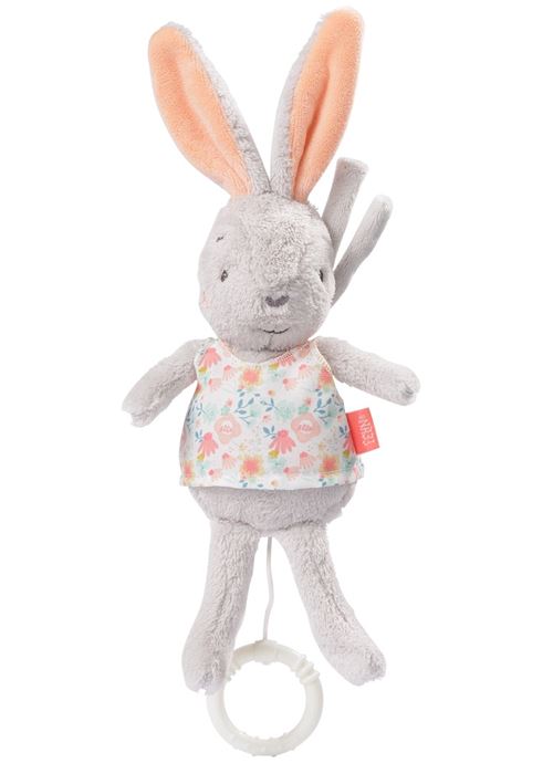 Fehn boîte à musique lapin 30 cm gris