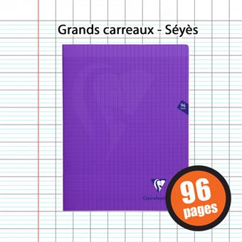 Cahier grand format Clairefontaine Mimesys A4 96 pages Violet