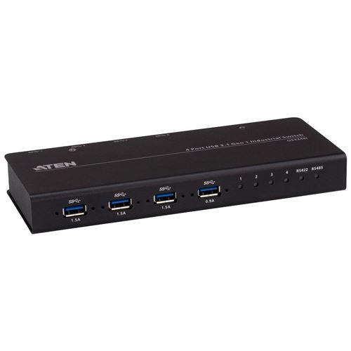 ATEN US3344I Switch 4x 3.1 USB 3.1 Gen.1, commutateur de concentrateur industriel