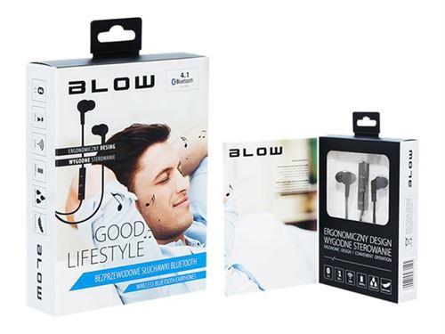 Blow - In-ear hoofdtelefoons met micro - inwendig - Bluetooth - draadloos - zwart