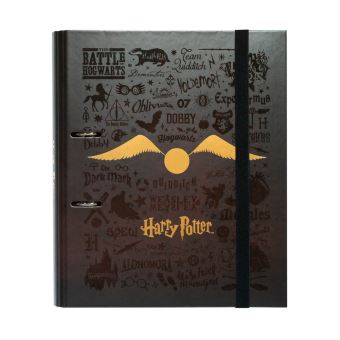 Classeur premium à 2 anneaux avec élastique Harry Potter Vif d'Or