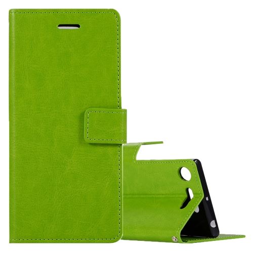 Sony Xperia XZ1 Housse Etui Cuir PU Vert Texture Peau ALS49365