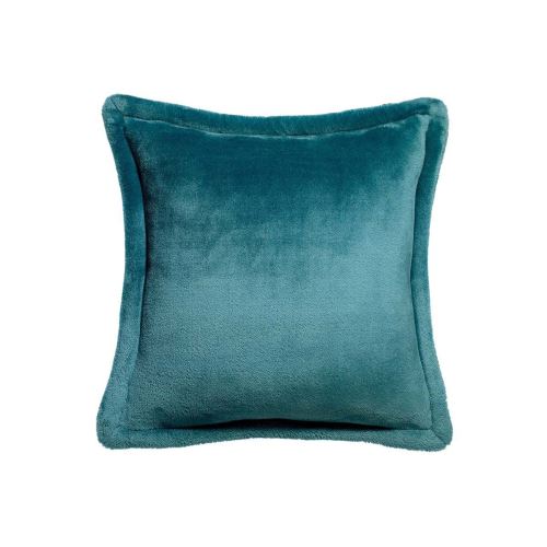 Coussin doux bleu canard 50 x 50 cm FERO