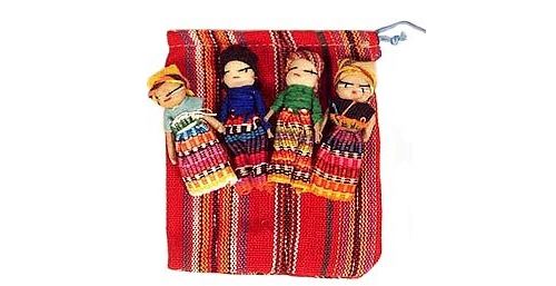 Large Oven Worry Dolls with Pouch