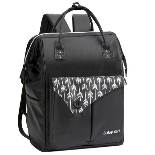 Lekesky Sac à Dos pour Ordinateur Portable 15.6 Antivol Sac à Dos pour Homme et Femme décontracté Sac à Dos étanche, Noir