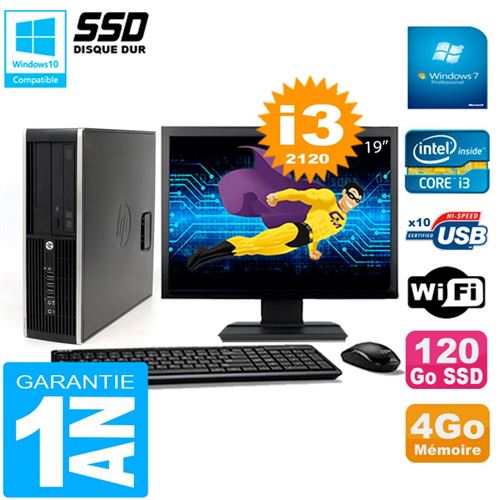 Acheter Pc hp compaq 8300 sff ecran 19' core i3-2120 ram 4go disque 120 go ssd wifi w7 État correct - 199,00 € Pc hp compaq 8300 sff ecran 19' core i3-2120 ram 4go disque 120 go ssd wifi w7 État correct - Hewlett-Packard reconditionné disponible sur Fnac
