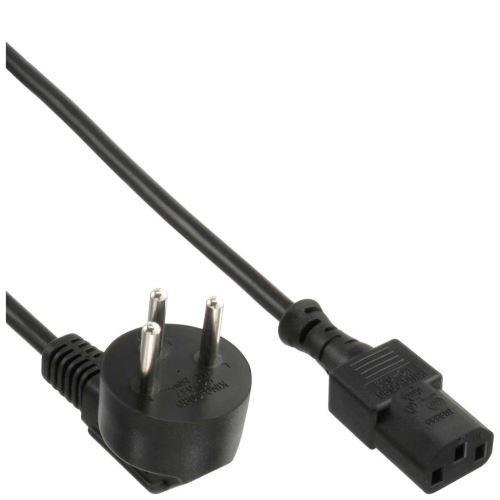 Câble d'alimentation, InLine®, prise Israël vers IEC, noir, 5,0 m