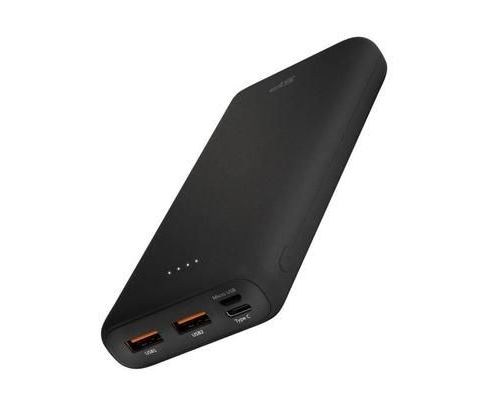 Silicon Power USB C Power Bank 20000mAh, Portable Charger with Quick Charge 3.0, C20QC, Black