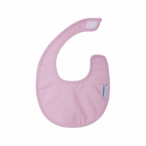 Bavoir Rond Velcro Pic Rose/Mota 16X19 Cm